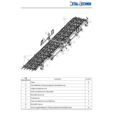 Katalog części zamiennych - Metal-Technik Chwastownik MT1 - 12000